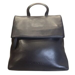 CHANEL Black Lambskin Backpack